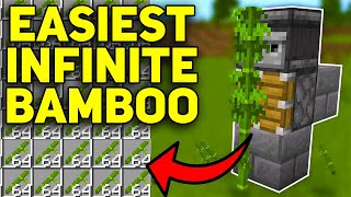 EASIEST AFK BAMBOO FARM Minecraft Bedrock 120 [upl. by Kristof]