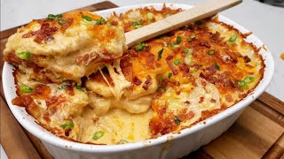 How to Make Loaded Scalloped Potato Casserole  EASY Scalloped Potato Casserole Recipe [upl. by Yzus811]