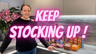 Preparing for food shortages UK  BampM stock up Haul  UK prepper [upl. by Aufa540]