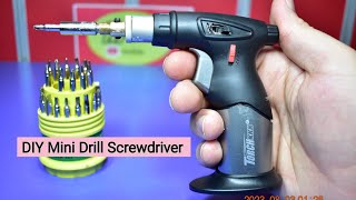 Mini DrillMake DIY A Mini Drill Rechargeable Screwdriver With Recyclable Materials [upl. by Vinson]