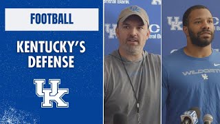 Kentucky footballs defense provides update from spring practice [upl. by Atinel617]