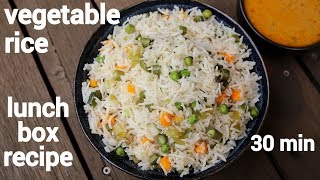 vegetable rice recipe  mix veg rice  वेजिटेबल पुलाव  quick one pot vegetable rice [upl. by Goldarina]