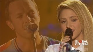 Coldplay  Yellow Feat Shakira Live Global Citizen Festival Hamburg 2017 [upl. by Daza]