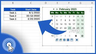 How to Insert a Calendar in Excel the Simplest Way [upl. by Kerk]