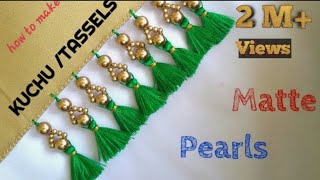 SARRE KUCHU TUTORIAL USING MATTE PEARLS Design 41 [upl. by Gnus231]