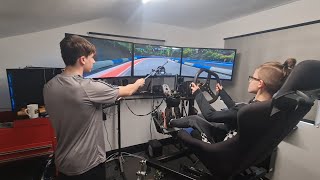 Training a kart racer on a motion simulator [upl. by Honebein628]