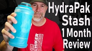 HydraPak Stash Collapsible Water Bottle 1 MONTH REVIEW [upl. by Adiene667]