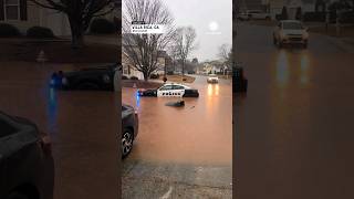 Police Car Stuck in Floodwaters in Georgia [upl. by Opal]