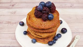 Pancakes de AVENA Saludables SIN HUEVO NI LÁCTEOS  3 INGREDIENTES [upl. by Gabriele]