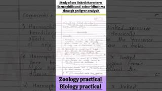 Haemophilia and colour blindness through Pedigree Analysis  practical assignment biology class [upl. by Leis]