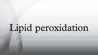 Lipid peroxidation [upl. by Jarita]