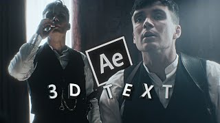 3D text outro tutorial after effects [upl. by Opiuuk]