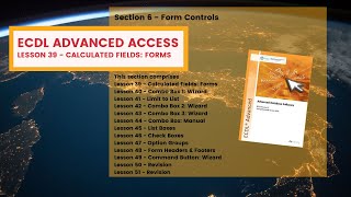 ECDL Advanced ACCESS Lesson 39 Calculated Fields on Forms [upl. by Doran188]