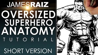 TIMELAPSED VERSION  OVERSIZED SUPERHERO ANATOMY TUTORIAL 30 MIN [upl. by Birck349]