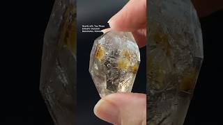 Double Terminated Quartz Crystal with a Moving Two Phase “Enhydro” Water Inclusion quartz crystal [upl. by Emmer]