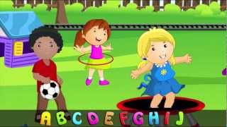 ABC Alphabet Song in HD with Lyrics  Childrens Nursery Rhymes by eFlashApps [upl. by Lina434]