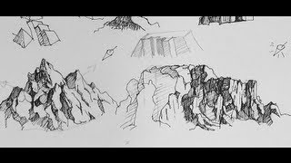 Pen amp Ink Drawing Tutorials  How to draw mountains [upl. by Frederick]