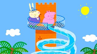 The LONGEST Slide Ever At The Water Park 💦  Peppa Pig Official Full Episodes [upl. by Yenolem873]