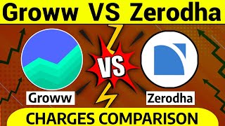 Groww VS Zerodha Charges Comparison  Groww amp Zerodha Which Is Best Brokar [upl. by Mylo]