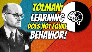 The LearningPerformance Dichotomy Edward Tolman and Latent Learning [upl. by Einomrah]