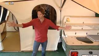 Holtkamper Cocoon Aero Windforce Tenttrailer vouwwagen [upl. by Neeluqcaj]