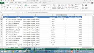 Grouping PivotTable Data Into Fiscal Quarters [upl. by Anirtac]