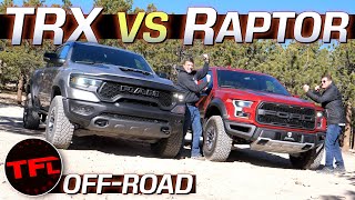 It’s On Ram TRX vs Ford F150 Raptor In SURPRISING OffRoad Showdown With Special Guest Star Truck [upl. by Nahtonoj]