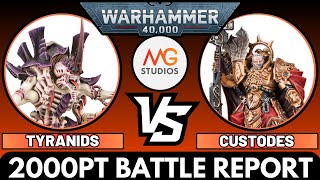 Tyranids vs Adeptus Custodes 2000pts  Warhammer 40k 10th Ed Battle Report Ep54 [upl. by Eiuqram754]