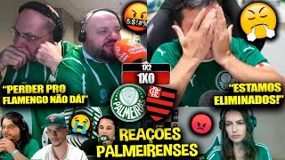 REAÃ‡Ã•ES dos PALMEIRENSES FURIOSOS com a ELIMINAÃ‡ÃƒO  PALMEIRAS 1X0 FLAMENGO REACT COPA DO BRASIL [upl. by Ecyac]