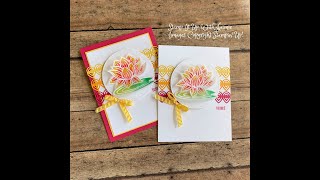 Stampin Up Lovely Lily Pad Thank You Card Tutorial [upl. by Nitsug]