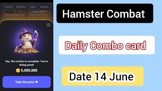 Hamster Combat Today Combo Card l Daily Combo Mission 14062024 [upl. by Ulani]