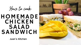 How To Make Chicken Salad Sandwich  Juans Kitchen  Homemeade [upl. by Pilihp412]