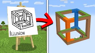 Minecraft But Any ILLUSION I Draw Becomes REAL [upl. by Annairam681]