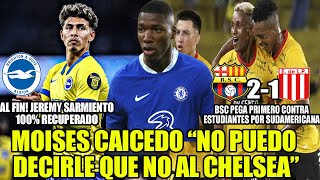 MOISES CAICEDO “NO PUEDO DECIRLE NO AL CHELSEA” BARCELONA GANA A ESTUDIANTES Y SUEÑA CON CLASIFICAR [upl. by Jelene]