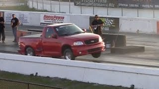 Ford Lightning runs 100  134 MPH Drag Racing 14 Mile [upl. by Len]