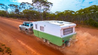 First Time OFF ROAD with our 51 Year Old Caravan mistake [upl. by Noicpecnoc]