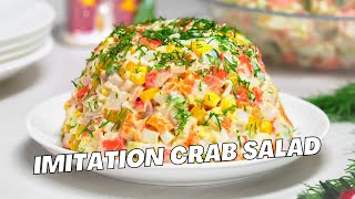 Crab Salad with Imitation Crab  Surimi Salad  Imitation Crab Salad Recipe by Always Yummy [upl. by Dillon204]