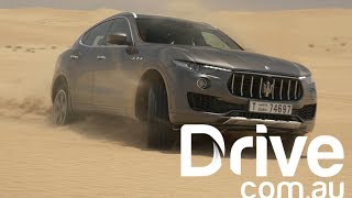 2017 Maserati Levante S Takes On The Arabian Sand Dunes  Drivecomau [upl. by Allesiram]