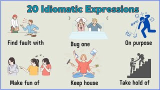 Lesson 100 Common Idiomatic Phrases with meaning and examples idiomaticexpressions [upl. by Hilleary]