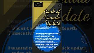 Bank of Canada Update [upl. by Sreip]