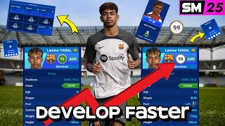 TRAINING IN SM25 EXPLAINED  HOW TO DEVELOP WONDERKIDS TO POTENTIAL FAST [upl. by Gaspar527]