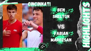 Ben Shelton vs Fabian Marozsan Full Match Highlights  Cincinnati USA 2024 [upl. by Eniluqaj]