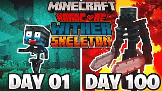 How I Survived 100 Days as WITHER SKELETON in Hardcore Minecraft Hindi [upl. by Talbert]