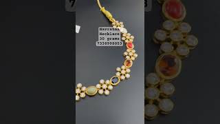 Navratna Gold necklace 30 grams 22 karat gold jewellery diamondstyle navratna necklace [upl. by Carrel]