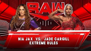 WWE RAW LIVE FULL MATCH  Nia Jax VS Jade Cargill [upl. by Aliuqaj]