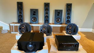 8K JVC RS3000 Klipsch THX 514 Atmos Home Theater w INSANE 150quot Black Diamond Screen [upl. by Ydur]