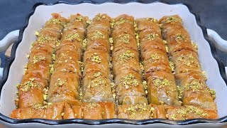 BAKLAWA ROLLS A LA PATE FILO FACILE ET RAPIDE [upl. by Aihsotan]