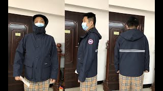 Canada Goose Lockeport Jacket Navy Blue Try On Review [upl. by Naivad898]