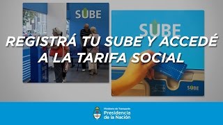 REGISTRÁ TU SUBE Y ACCEDÉ A LA TARIFA SOCIAL [upl. by Nadabb]