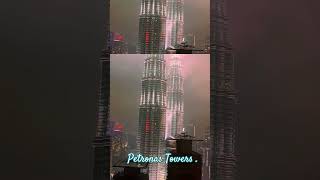 The Petronas Towers burjkhalifa travel twintowers dubaimall dance music [upl. by Ahcilef]